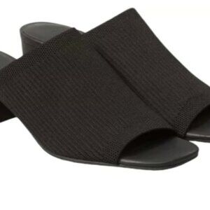 EVERLANE Women’s The Glove Block Heel Mule in Stretchy Black ReKnit-Size 6.5